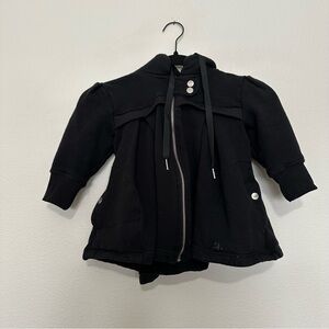 Jo + jax blac ruffle fullz zip ruffle dancewear jacket child’s size medium black